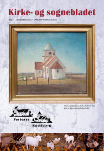 Vorbasse og Skjoldbjergs kirkeblad nr. 1 2016. Maleri af Skjoldbjerg kirke