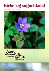 Vorbasse og Skjoldbjergs kirkeblad nr. 2 2016. Foto af en blå anemone.