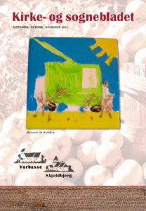 Vorbasse og Skjoldbjergs kirkeblad nr. 4 2012. Børnetegning af en mejetersker.