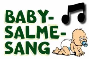 logo med kravlende baby, en node og teksten: Babysalmesang