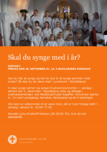 reklame for luciakor 2018 i Skjoldbjerg