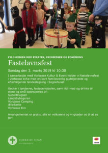 Fastelavnsfest 3. marts 2019 i Vorbasse kirke