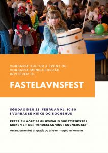 Der er fastelavnsfest i Vorbasse kirke og Sognehus den 23. februar 2020 kl. 10:30
